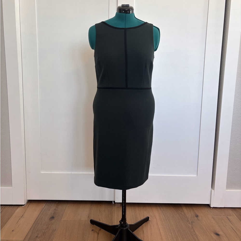LOFT Black Sleeveless Midi Dress